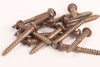 Screws round head 4.0 x 35mm bronze antique slot 100 pcs.