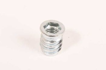 Jam nut M10 x 20mm white zinc plated - screw-in nut per 10 pieces