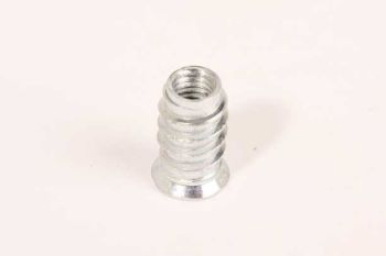 Jam nut M8 x 22mm white zinc plated inner hexagon - screw-in nut per 10 pieces