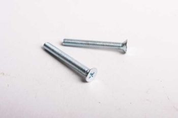 Bolts for turn-tilt window handle M5x40mm white zinc plated countersunk head per 2 pieces