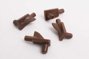 Shelf carrier brown plastic 23mm with pin per 20 pieces