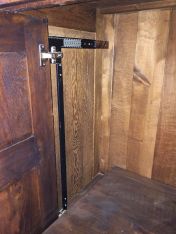 Door slide-in system for TV cabinet or workstation complete with guides 450, 500 and 550mm