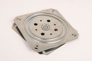 Turntable ball bearing plate 155x155mm 360 degrees white galvanized