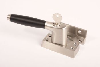 Window lock Right barrel model brushed nickel and ebony SKG*