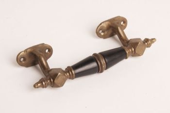 Door handle and window handle bronze antique with black ebony 145mm