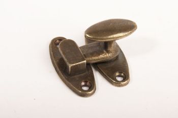 Streetcar latch for a front door window bronze antique 41mm