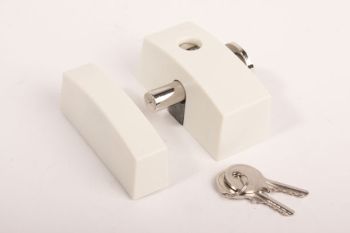 Top lock narrow with cylinder lock White SKG* inside rotating
