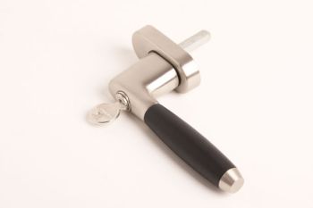 Window handle barrel model brushed nickel/ebony tilt and turn with lock