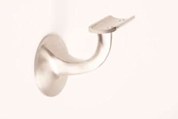 Support brushed nickel handrail bracket for round handrail blind mounting