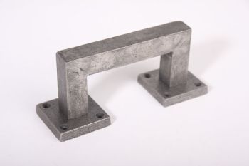 Door handle robust square antique gray 130mm
