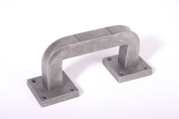 Door handle robust square with round corner antique gray 130mm