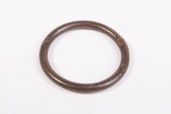 Iron ring welded rust, tin color or untreated iron 30mm - 3mm thick per 4 pieces