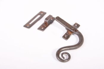 Window Lock FITTED 50mm rust or tin color with stop RIGHT