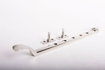 Window stay for swing window Year 20 shiny nickel 305mm - 8mm