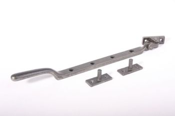 Window stay cast iron gray tin color Dudok 320mm with 4 holes 8mm