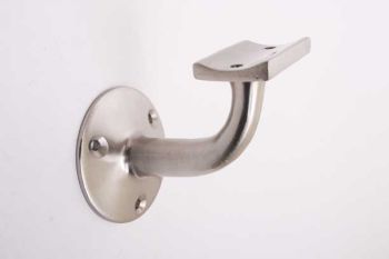 Handrail bracket for stair rail brushed nickel with three holes