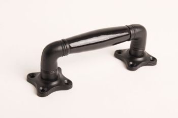 Door handle and window handle barrel model cast iron black with porcelain 150mm low