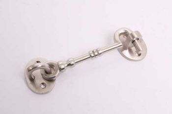 Cabin hook or wind hook brushed nickel 120mm expand length (135mm total)