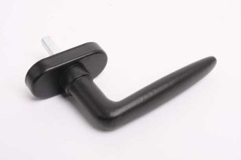 Tilt and turn window handle black Dudok cast iron