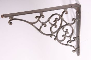 Shelf carrier corner bracket cast iron 275 x 205mm antique gray per piece