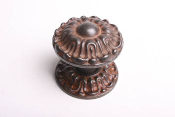 Doorknob country classic cast iron rust round 71mm