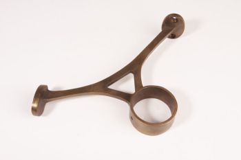 Footrest for foot rail of 50mm tube in bronze antique made of solid brass