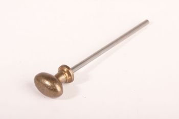 Window pin 5mm with oval knob bronze antique 28mm
