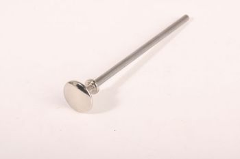 Window pin 5mm with round flat knob shiny nickel 22mm