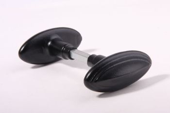 Doorknob pair black interior door 78mm