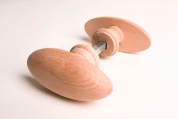 Door handle knob oval for inner door beech 93mm