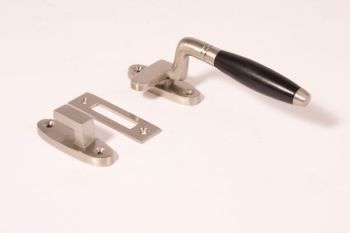 Window latch Right barrel model brushed nickel ebony