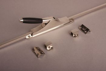 pump espagnolette barrel model thirties Shiny nickel with rods