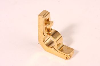 Stair rod holder folding eye 14mm brass polish