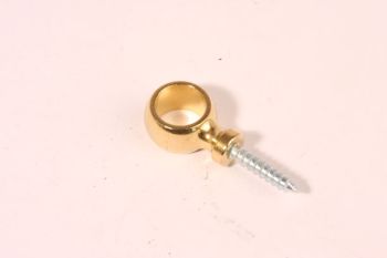 Stair rod holder eye 12mm brass polish