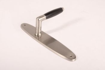Door handle barrel model with oval long plate brushed nickel
