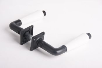 Door handle 1920s black TAPS intermediate with rosettes