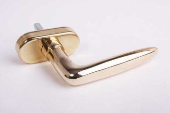 Window handle Dudok for tilt-and-turn window brass polished