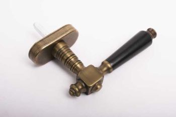 Classic window handle for tilt and turn window bronze antique with ebony
