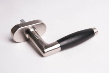 Window handle turn tilt barrel model brushed nickel with ebony