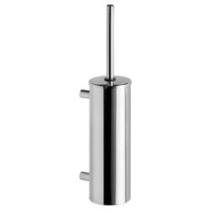 Toilet brush with polished stainless steel socket wall model