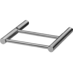 Toilet roll holder brushed stainless steel flat model