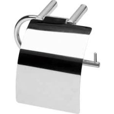 Toilet roll holder polished stainless steel hanging model with flap