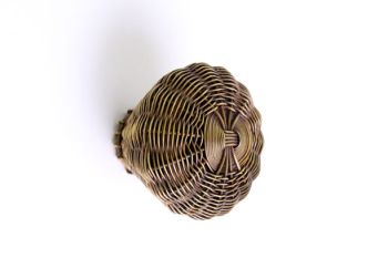 Woven knob bronze antique fine wire 44mm