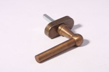 Window handle Chemin de Fer (L) bronze antique turn-tilt