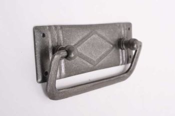 Drawer handle for furniture made of iron in a tin color 96 mm