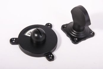 WC Lock black, tin color or rust and white-black free/occupied