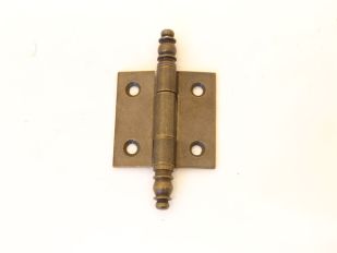 Hinge bronze antique 50x50mm with decorative head also for outside (solid)