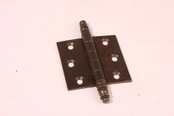 Hinge iron rust 63x63mm with decorative knob