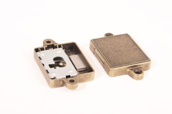 Lock overlap 15 to 30 mm bronze antique left or right