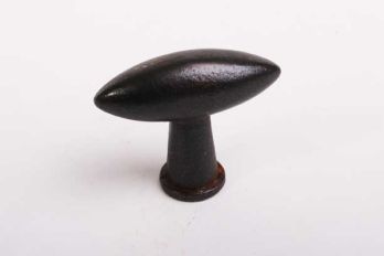 Oval knob olive cast iron rust, black or tin color 45mm (also 36mm and 54mm)